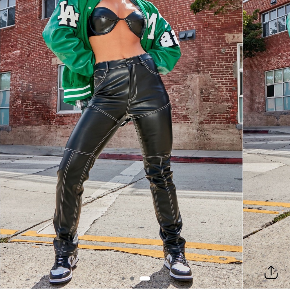Fashion Nova Black Leather Pants